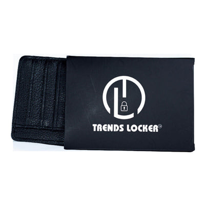 Black Leather Credit Card Holder RFID Blocking Featured