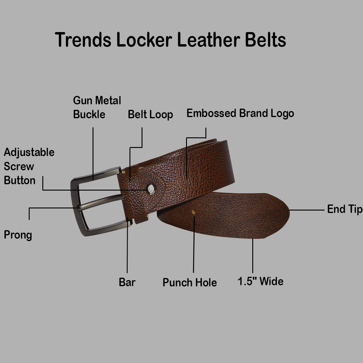 Men's Belt Genuine Leather Cow Mild Top Grain Belts with Buckle