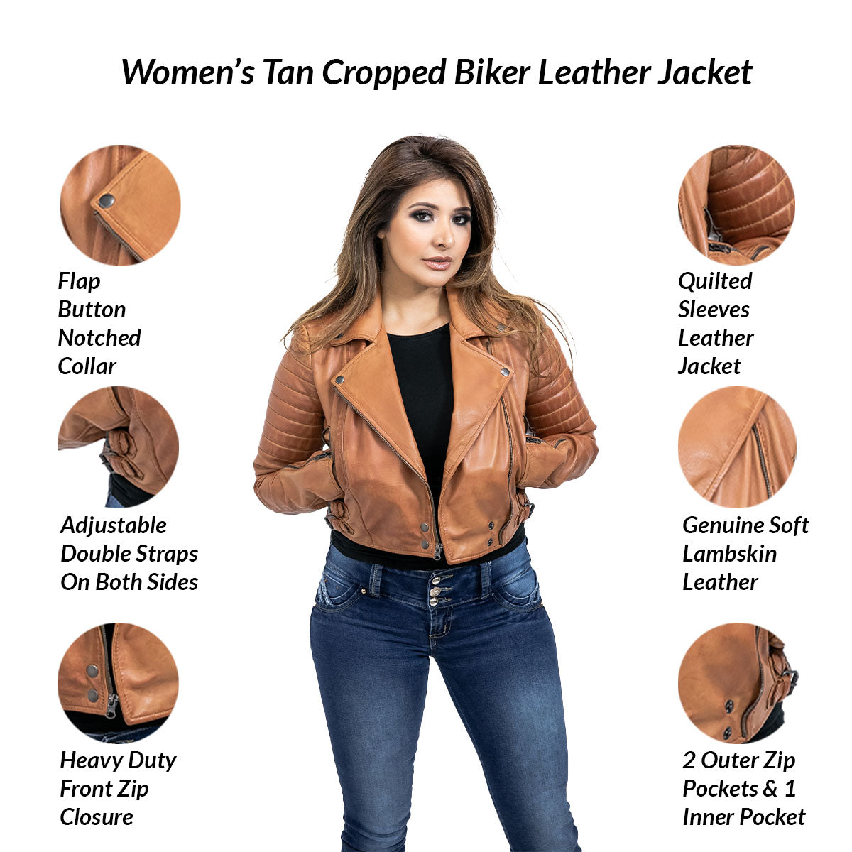 Ladies 80's Cropped Real Leather Jacket Short Body Black Slim Fit Gothic  Jacket 4392, Black, 16 at Amazon Women's Coats Shop