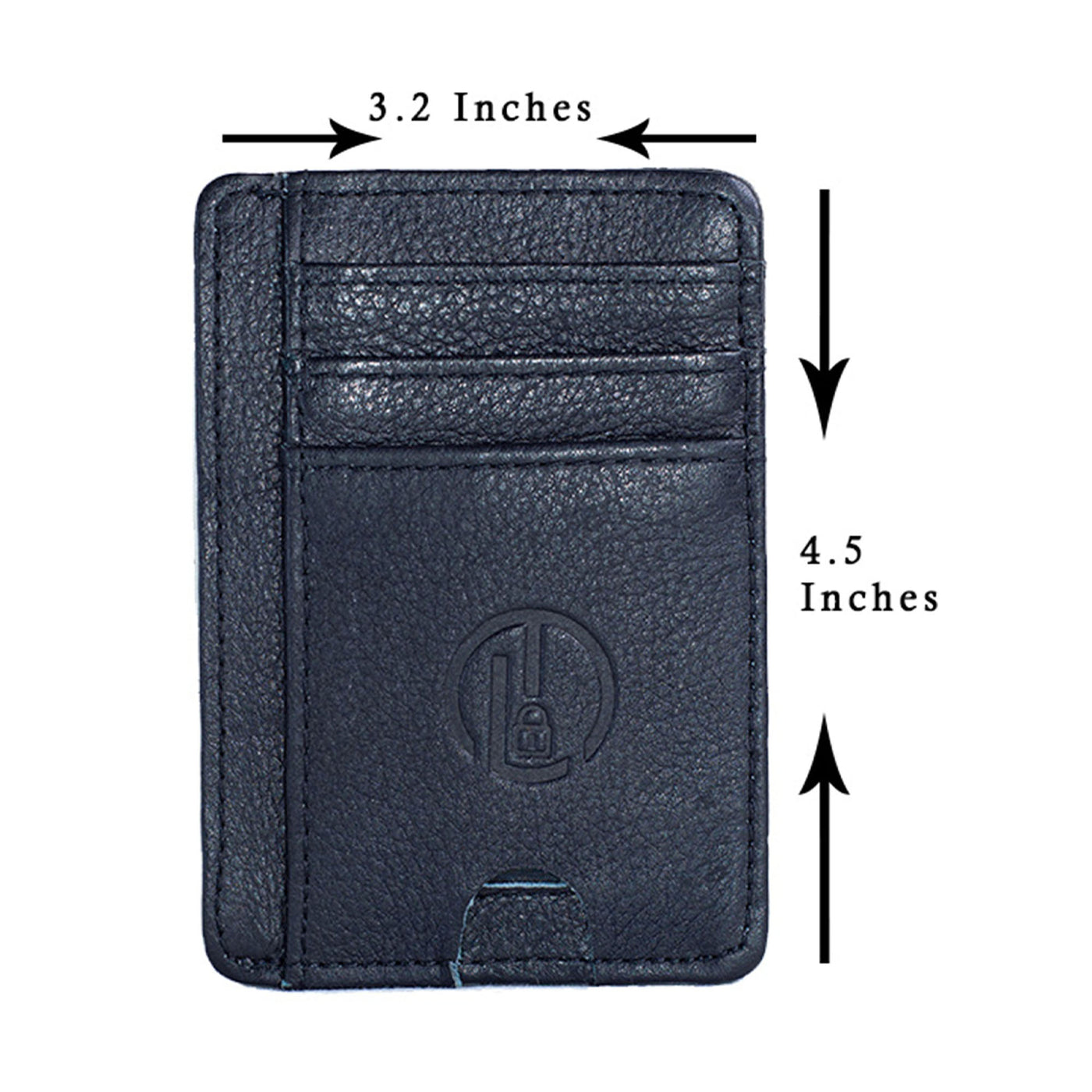 RFID Protected Slim Genuine Leather Credit Card Holder